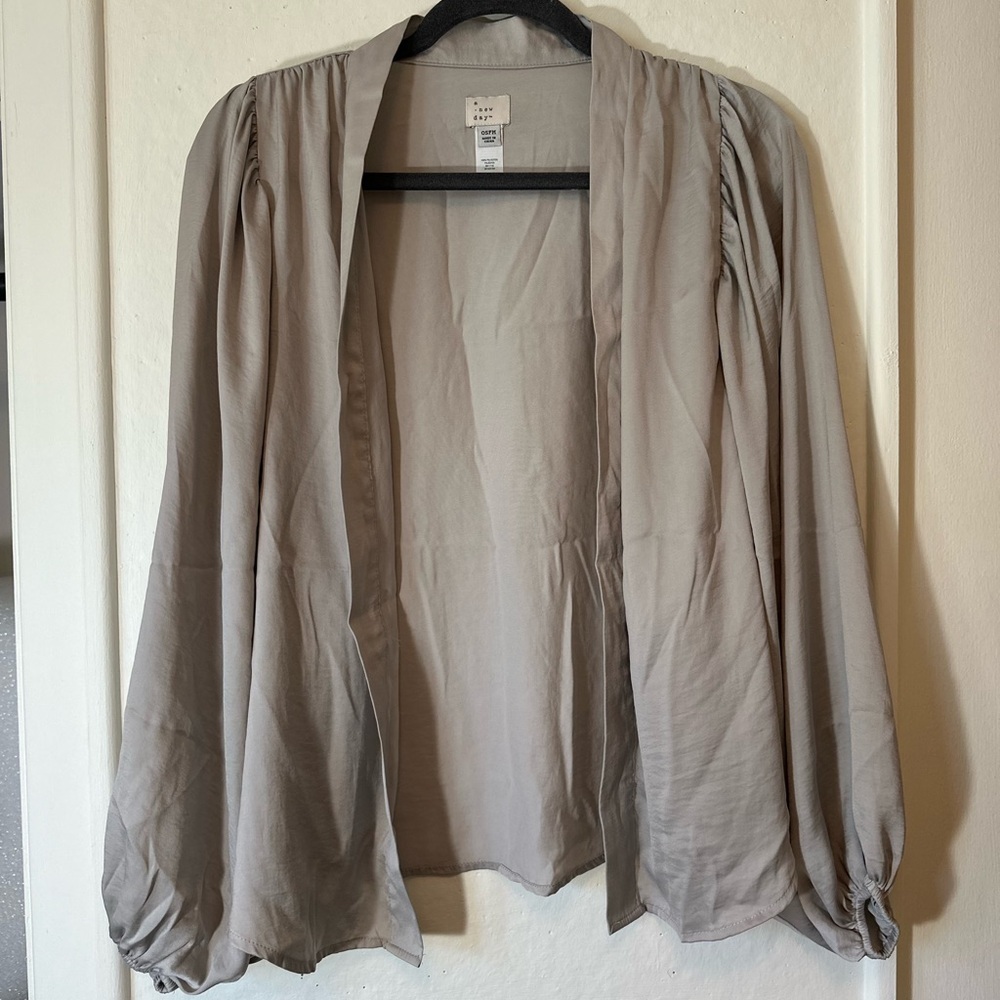 Elegant Silver Cardigan